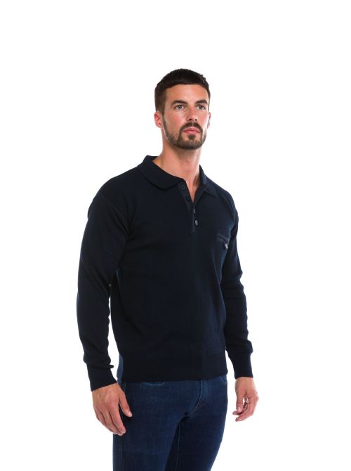 Pull homme col polo