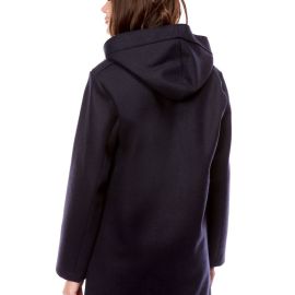 L'AUTHENTIQUE OLYMPIE 2 MARINE, Kabig femme coupe droite 100% drap de laine français