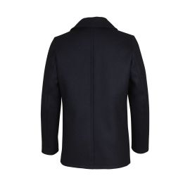 L'AUTHENTIQUE OSLO MARINE, Caban homme coupe droite en drap de laine français 