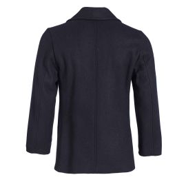 OKLAHOMA, Men's straight-cut pea coat in wool cloth 