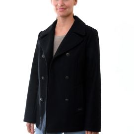 THE AUTHENTIC MARINE BREST, Peacoat women straight cut waterproof wool