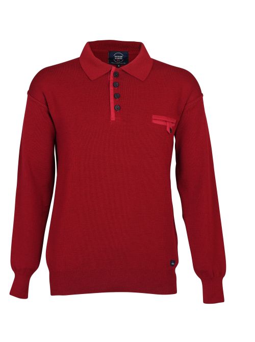 Pull homme col polo